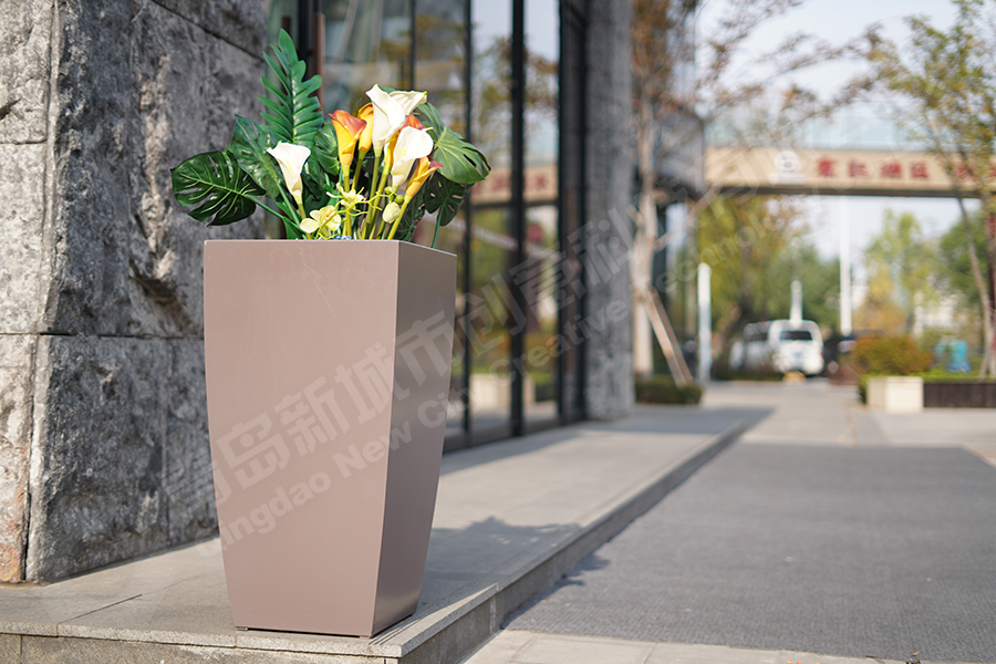 不銹鋼花箱,戶外花缽花箱,道路花箱